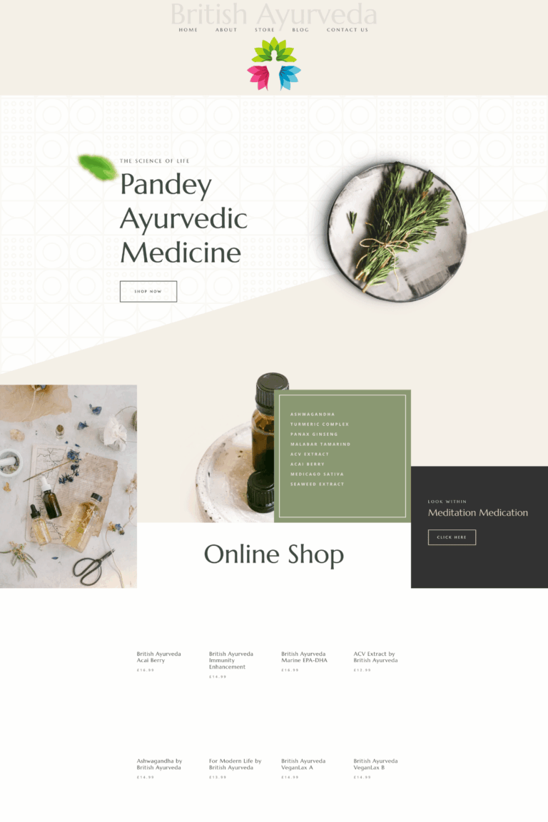 British Ayurveda landing