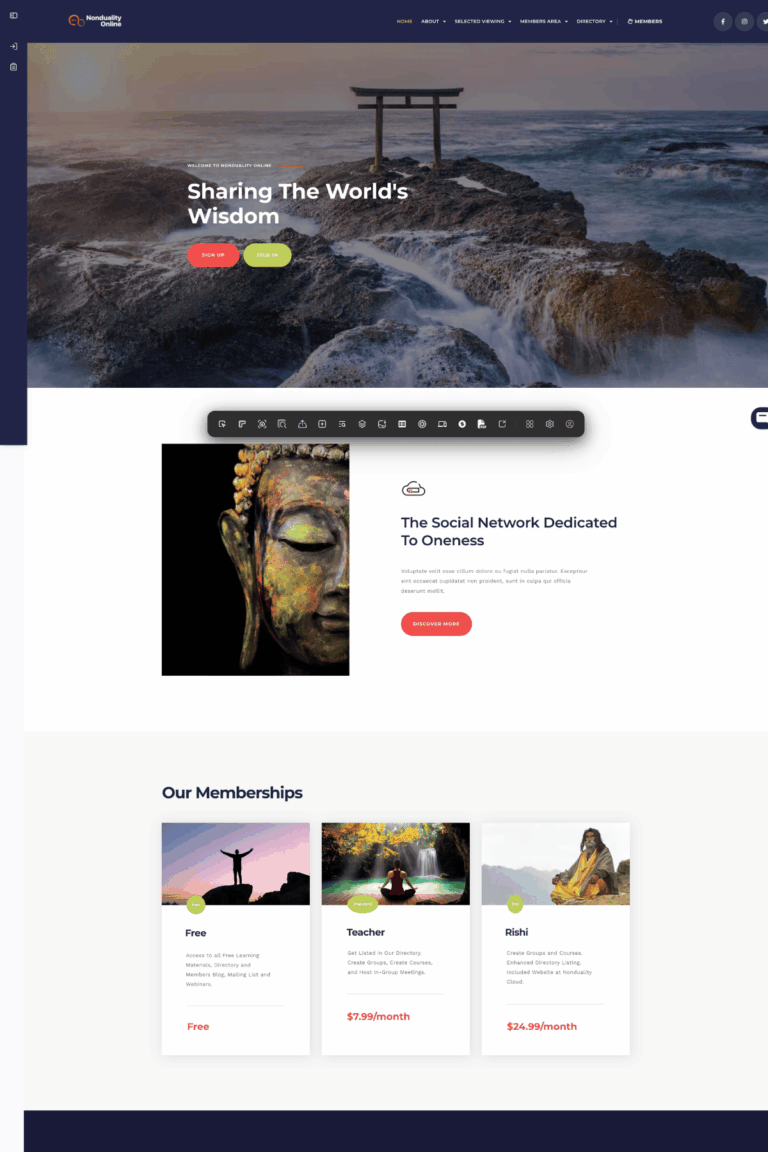 Nonduality Online landing