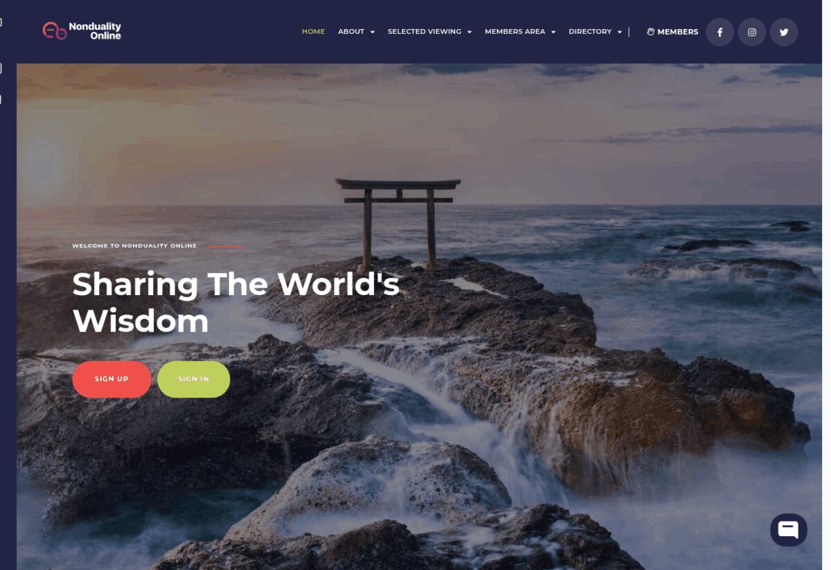 Nonduality Online Membership Platform